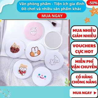 Gương tròn một mặt mini đáng yêu - Gương trang điểm mini cầm tay , Aplusmart