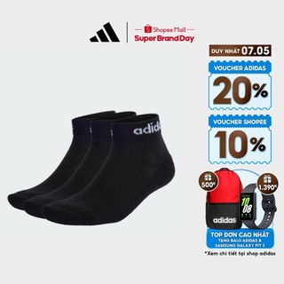  adidas Phong cách sống Bộ 3 Đôi Tất Cổ Chân Có Đệm Linear Unisex Đen IC1303