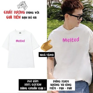 Áo phông local brand chữ MELTED áo thun oversize 100% cotton áo phông nữ form rộng đáng yêu CPC025