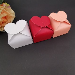 Quà tặng tình yêu màu trơn Hộp kẹo cưới Hộp kẹo cưới