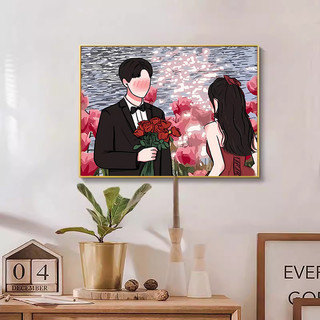 Tranh Treo Tường Core Cặp Đôi Lãng Mạn Sáng Tạo Tranh Cưới Poster Quà Tặng Trang Trí Nhà Quà Cưới