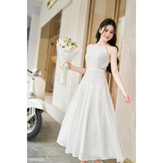 Đầm Cổ Yếm Khoét Eo