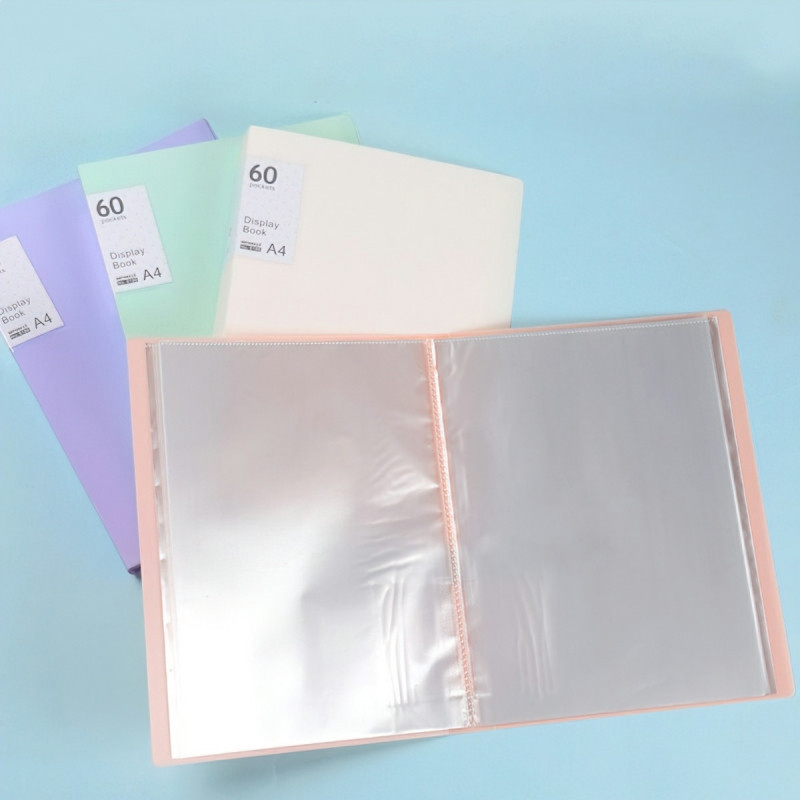 Bìa nhựa , File lá Clear Book nhiều màu đủ loại 20/40/60/100 lá, file đựng tài liệu A4 nhiều ngăn-MICHA