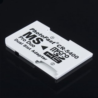 Nslikey micro sd tf sang memory stick ms pro duo cho psp 1000 / 2000 / 3000 thẻ kép 2 khe cắm adapter chuyển đổi cr-5400 cr5400