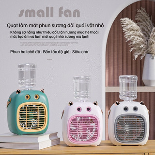 Quạt Tạo Độ Ẩm Xịt Quái Vật Nhỏ Mini Sạc USB Để Bàn Trang Trí Ký Túc Xá Văn Phòng