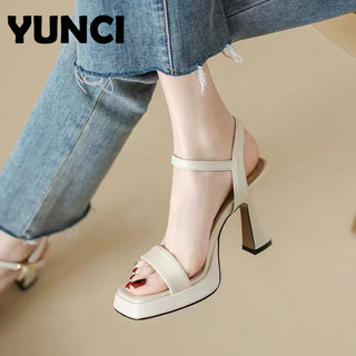 YUNCI Giày Cao Gót Mũi Nhọn GIÀY SANDAL Thời Trang Mới 2023 Cho Nữ Phối hợp dễ dàng Thấm hút mồ hôi Bền Đa màu sắc JU220344 20Z240517