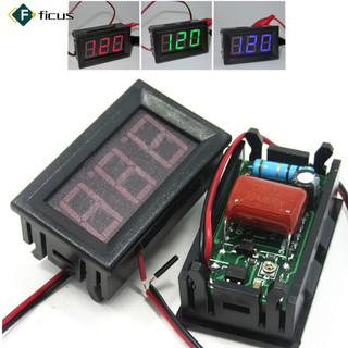 Sẵn sàng! Đầu đồng hồ đo điện áp 2 dây AC 220V Vôn kế kỹ thuật số LED có bảo vệ phân cực ngược