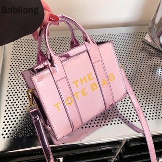  Túi Tote nữ da sáng chế Túi đeo vai chữ sáng bóng cho kỳ nghỉ cuối tuần