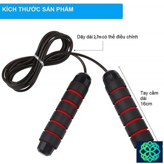 Dây Nhảy Lõi Thép Thể Lực Tập Thể Dục, Thể Thao, MUAY BOXING KICKBOXING 2,7m Siêu Bền Chỉnh Được Độ Dài
