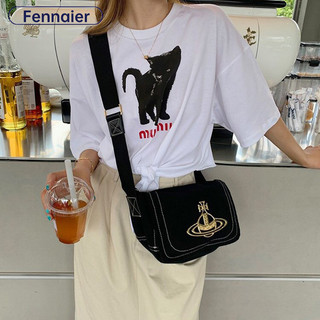 Fennaier Túi vải cổ điển dành cho nữ Túi đeo chéo đi lại cổ điển mới