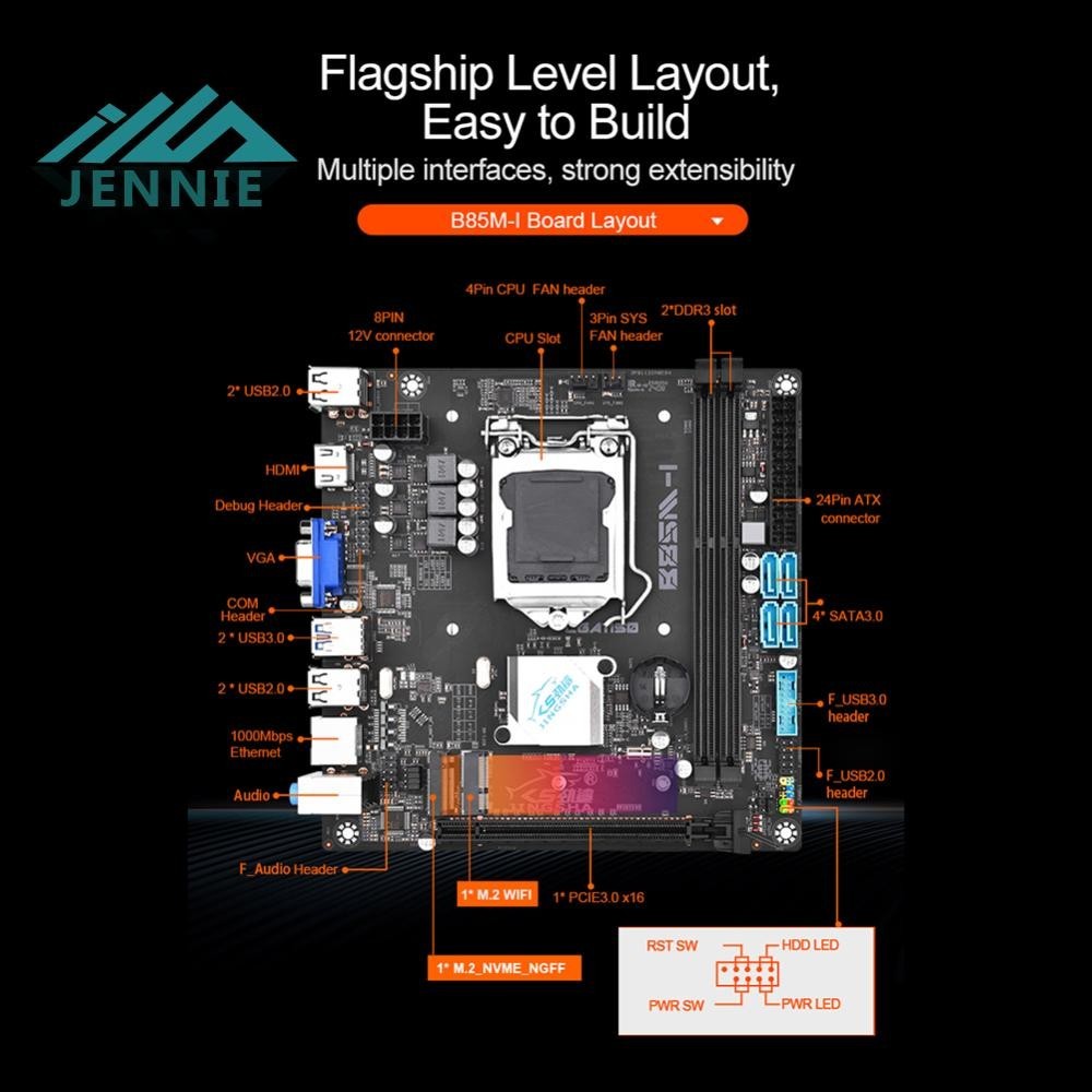 Bo mạch chủ máy tính B85M-I Itx Hỗ trợ hữu ích Intel Core thế hệ thứ 4 I7 I5 I3 [jennie1.vn] | BigBuy360 - bigbuy360.vn