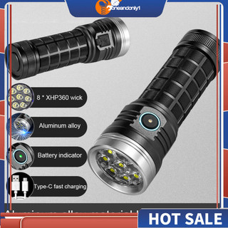 Đèn pin hợp kim nhôm ONEAN 4000 Lumens Pin sạc 3 Chiếu sáng 300M Khoảng cách bức xạ Đèn pin mạnh