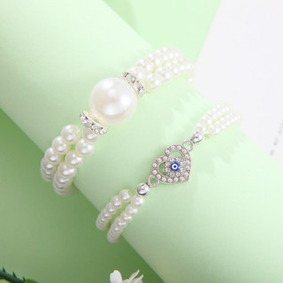 Xuyên biên giới Sản phẩm mới Tính khí đơn giản Vòng tay ngọc trai khí quyển Niche Design Suit Bán buôn 10009