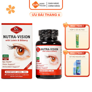 Viên Uống Bổ Mắt OLYMPIAN LABS Nutra-Vision Tăng Cường Thị Lực, Cho Đôi Mắt Khoẻ Mạnh 30 Viên