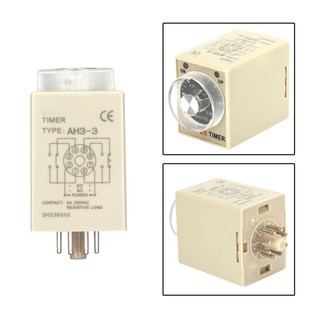 Dajrrhd 220vac 6/10/30/60 minutes power on delay timer time relay ah3-3