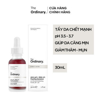  Serum tẩy da chết The Ordinary AHA 30% BHA 2% Peeling Solution giảm mụn giảm thâm tái tạo da