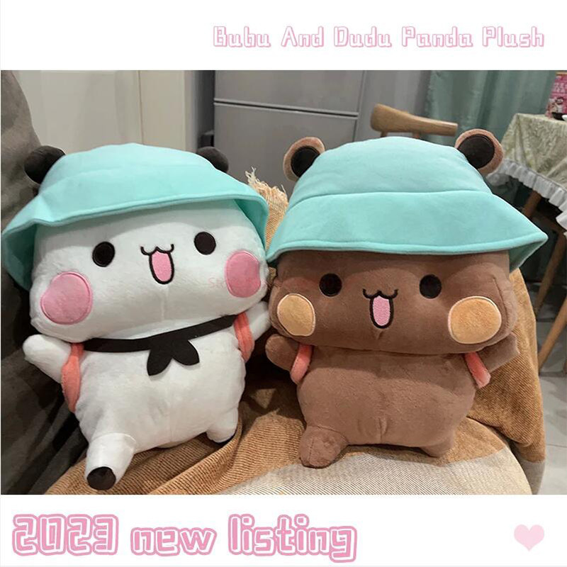 Bubu và Dudu Panda Sang Trọng Hoạt Hình Dễ Thương Gấu Trúc Gấu Kawaii Búp Bê Nhồi Bông Gối Mềm Đồ Ch