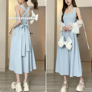 Phiên bản Hàn Quốc Đầm quây ngọt ngào Thời trang Dây chữ A ngọt ngào