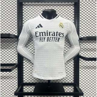 24-25 Real Madrid Nhà Dài Tay Phiên Bản Người Chơi Áo Bóng Đá Cao Cấp Dài Tay Áo Bóng Đá Top AAA +