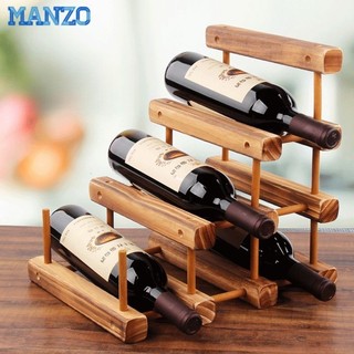 Kệ gỗ trưng bày chai rượu vang phong cách châu âu
