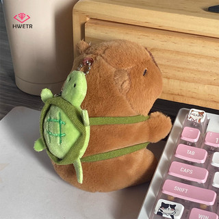 Hwetr Kawaii Sang Trọng Ngáy Capybara Móc Khóa Dễ Thương Capybara Có Túi Rùa Móc Khóa Búp Bê Sáng Tạo Lông Tơ Đồ Chơi Nhồi Bông Quà Tặng Sinh Nhật Mới