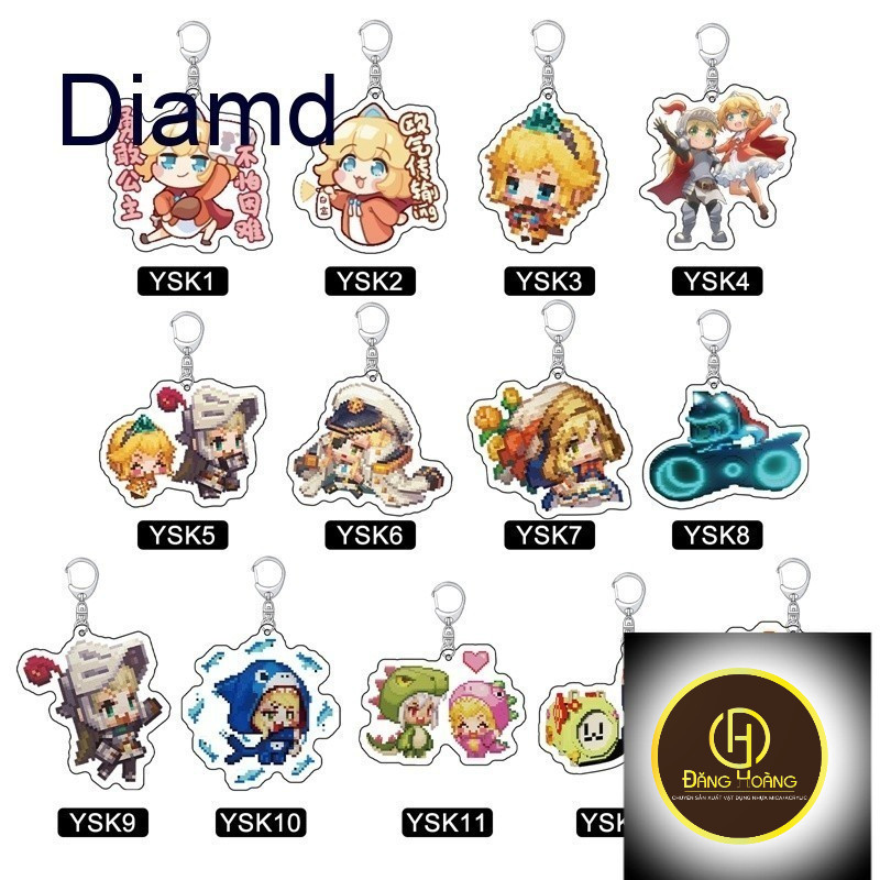 Móc Khóa Hóa Trang Nhân Vật Hoạt Hình Guardian Tales_ĐH