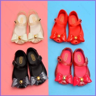 [Sy1] Melissa bé gái Giày thạch công chúa bé gái dép Velcro hoạt hình con bướm trẻ em kết quả đông lạnh trẻ em