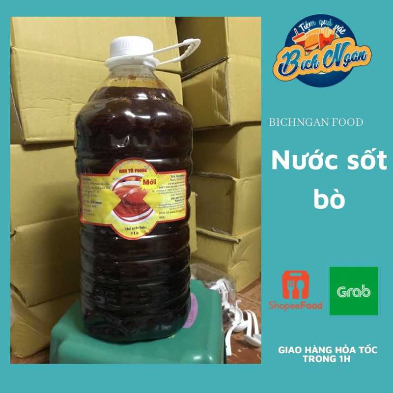 Nước sốt bò ăn liền Anh Tú Làm bánh tráng trộn_ can 5 lít