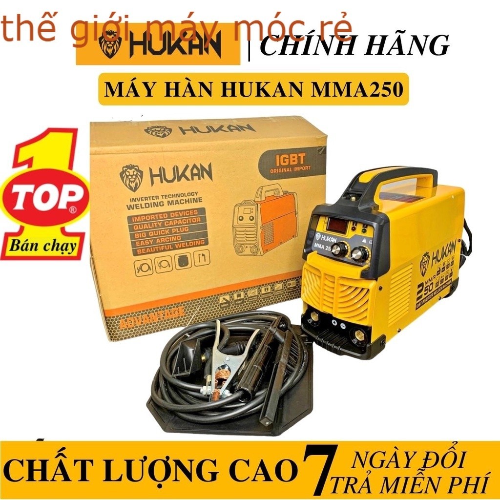 [Chính Hãng] Máy Hàn Que HUKAN MMA250 Công Suất 6.2KV Dòng Điện Ra 20-250A Thế giới máy móc rẻ