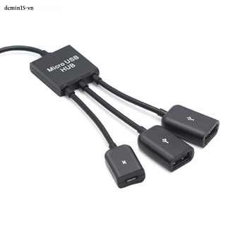 Hub chuyển đổi 3 trong 1 micro usb type c sang hai cổng usb 2.0 otg br gm2470ihs