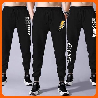  Quần Jogger Nỉ UNISEX Nam Nữ Lưng thun có dây rút - Quần jogger ống bo chân In logo nhỏ phong cách Form 40-70Kg 