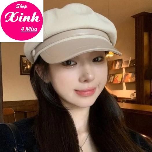 Mũ Nồi Lưỡi Trai Vải Kaki Phối Da PU Sang Trọng Trẻ Trung có dây điều chỉnh size đầu (P045SX4M) | BigBuy360 - bigbuy360.vn