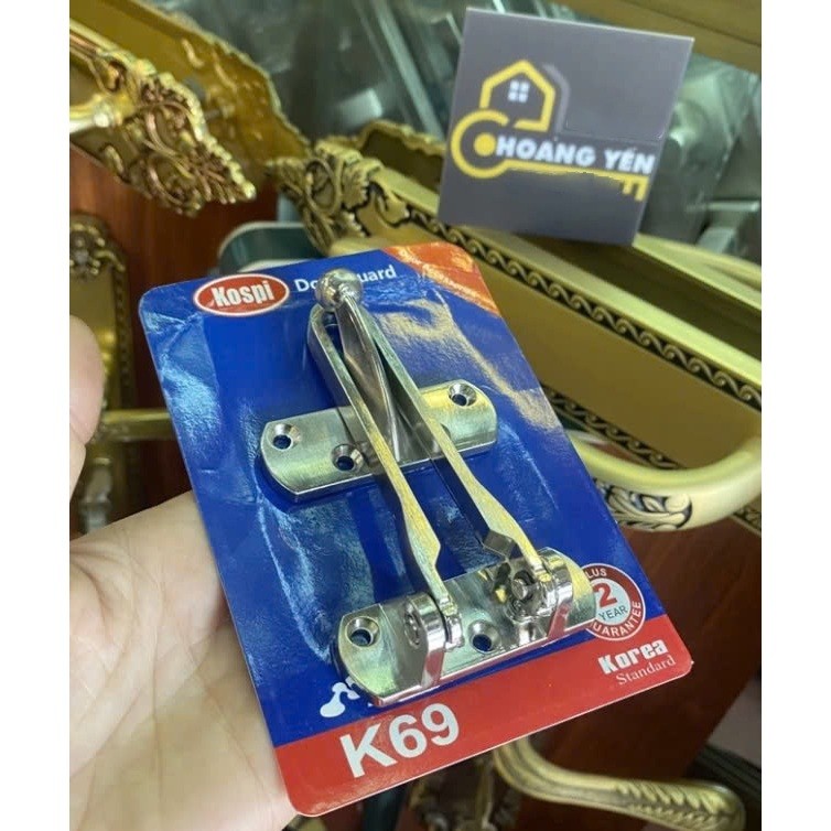 Chốt an toàn chống mở từ bên ngoài, chốt mở hé quan sát Kospi, Chốt hờ inox - Khoá Hoàng Yến