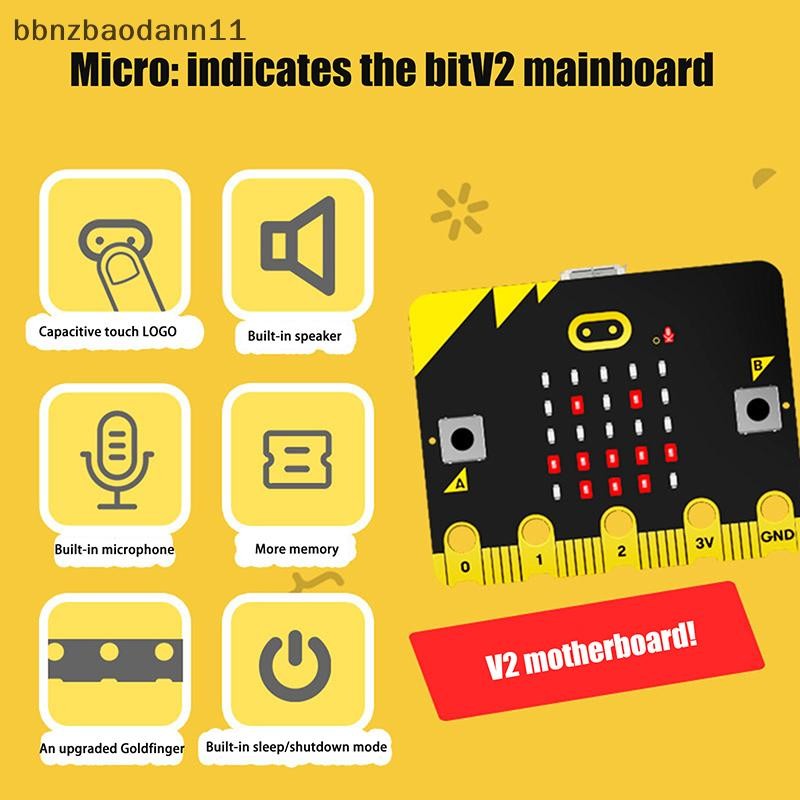 [Bbnzdd] Micro: Bit V2 Micro Bit Go Edition BBC Microbit dành cho trẻ em Bảng phát triển DIY BBC Mic