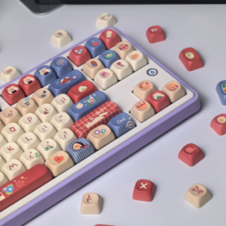 Pháo hoa Keycap MOA Profile 120 + Phím PBT Dye Thăng hoa MAD 68 Aula Rainy75 Keycaps Cơ khí Cá tính Dễ thương Kawaii Hoạt hình Sushi Cat Keycap
