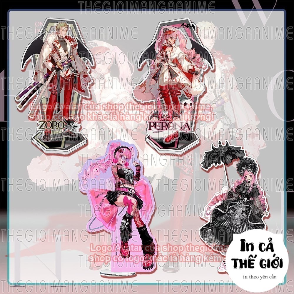 (VAMPIRE) Mô hình standee Zoro Perona One piece Đảo hải tặc mica chibi trang trí trưng bày
