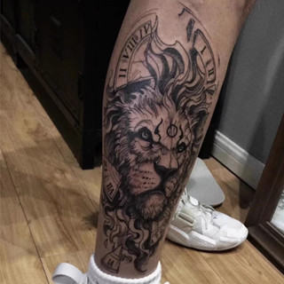 1 Tấm Hình Xăm Sư Tử Miếng Dán Chống Thấm Nước Lâu Dài Cánh Tay Đảng Hình Xăm Tạm Thời