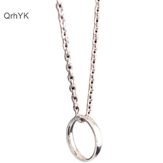  Thời Trang Nhà Máy Thời Trang Nhẫn Mặt Dây Chuyền Vòng Cổ Kim Loại Màu Bạc Cặp Đôi Dây Chuyền Dây Chuyền Nam Nữ Hip Hop Trang Sức Quà Tặng QrhYK 