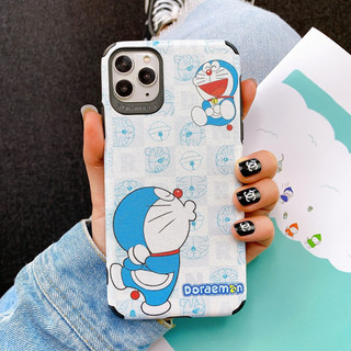Ốp Lưng Da IMD Doremon Amazing - Nền Caro - R096