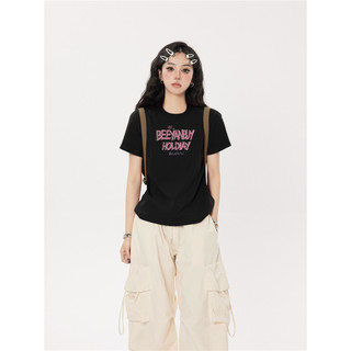 Lalisas Phiên Bản Hàn Quốc Thời Trang Áo Thun Nữ Tay Ngắn Mùa Hè Slim Fit Pháp Ngọt Cay Nữ Top