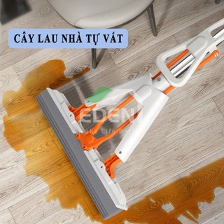 Eden cây lau nhà tự vắt thông minh bằng xốp cao su non, thấm hút siêu nhanh, cây lau nhà bằng mút xốp loại tốt