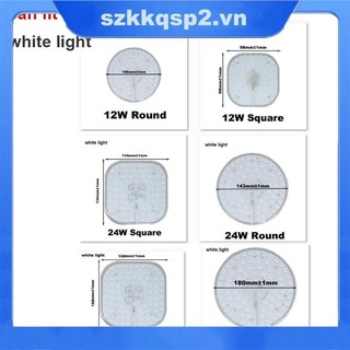 Vòng LED PANEL Vòng Tròn Trắng Nguồn Sáng Chip LED Vuông Tròn Trần Bảng Tròn Bảng Đèn Tròn AC 220V 36W 24W 12W VNK2