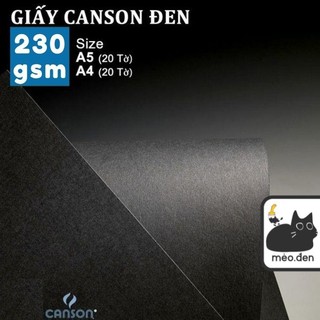 Giấy vẽ CANSON Đen 230gsm 180gsm - Họa Cụ Hakuart