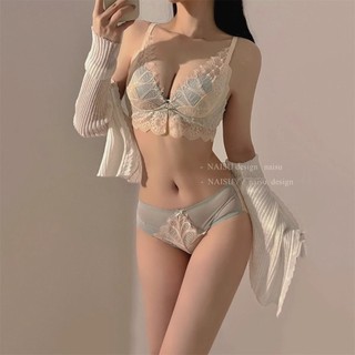 Đồ lót gợi cảm nữ đẩy lên mùa thu đông dày ren lớn áo ngực không vành