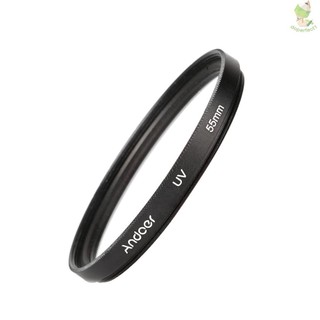 Bộ bảo vệ ống kính lọc siêu rung Andoer 55mm UV cho máy ảnh DSLR Canon