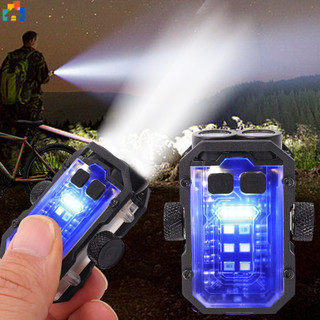Chống nước 8 chế độ chiếu sáng mini móc khóa đèn pin usb sạc led làm việc nam châm cắm trại ngoài trời khẩn cấp đèn pin