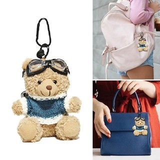 San * hoạt hình túi động vật mặt dây chuyền móc khóa phi công gấu móc khóa sang trọng móc khóa trang sức
