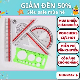 Bộ thước kẻ kỹ thuật 5 mẫu đa năng giá rẻ