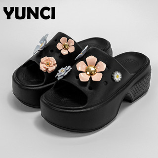 YUNCI  dép cross sục nữ 2024 HOTSALE Giày slip-on Phong cách thể thao Thoáng khí Chống bám bụi Chất lượng cao Phối hợp dễ dàng FDL24504W6 19Z240508