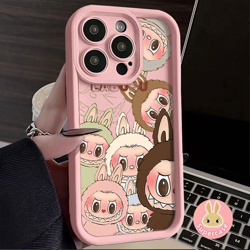 Ốp Silicon Labububu Cho Huawei Y9 Y7 Y6 Pro Y5 Prime 2019 2018 Y9A Y7A Y6P Y5P 2020 P Smart + 2021 Vỏ Mềm Mờ Vỏ Điện Thoại LABUBU Dễ Thương